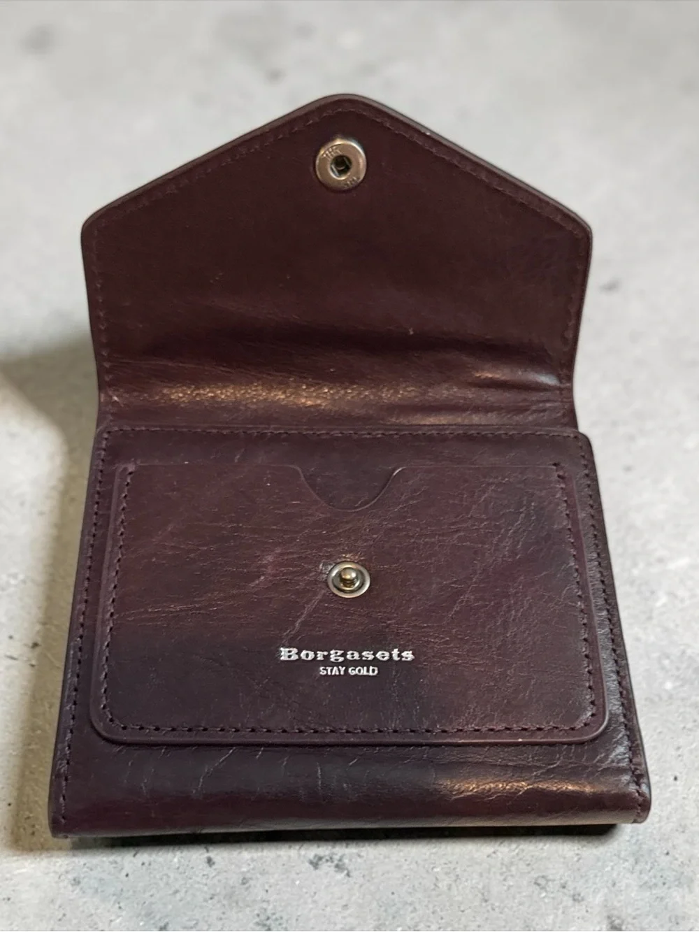 Brown Leather Men's Wallet - Classic Snap Card Holder